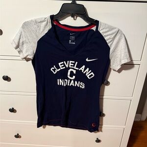 Nike Navy and Gray Cleveland T-Shirt